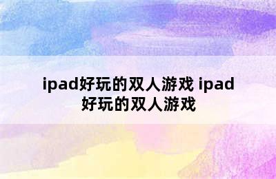 ipad好玩的双人游戏 ipad好玩的双人游戏